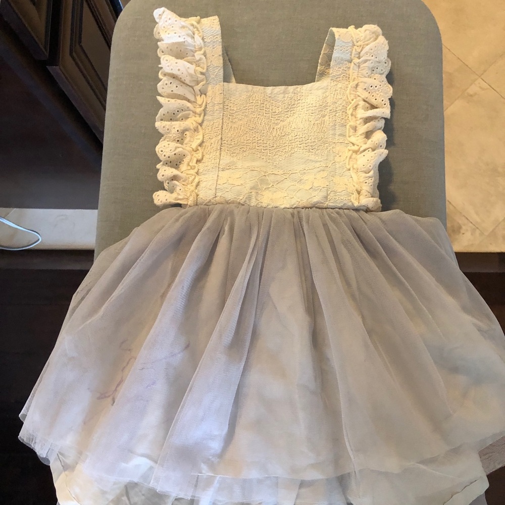 Little Trendsetter Toddler girl tulle & lace dress